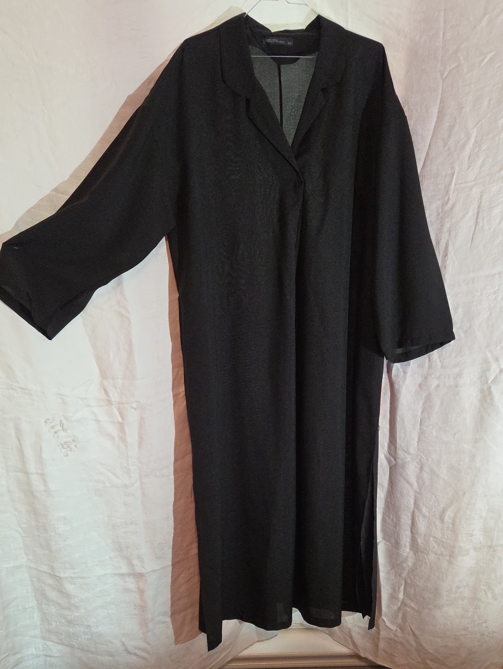 Zanzea Black Long Sleeve V-Neck Maxi Dress
